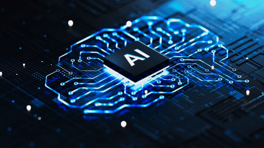 Profesional trabaja en computadora con herramientas de inteligencia artificial que están transformando la contratación laboral de nivel inicial.