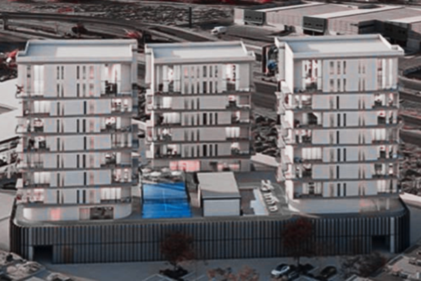 Ceremonia de colocación de la primera piedra del complejo Distrito Norte Latitud 31, un desarrollo de usos mixtos que comenzará a construirse en el suroriente de Ciudad Juárez.