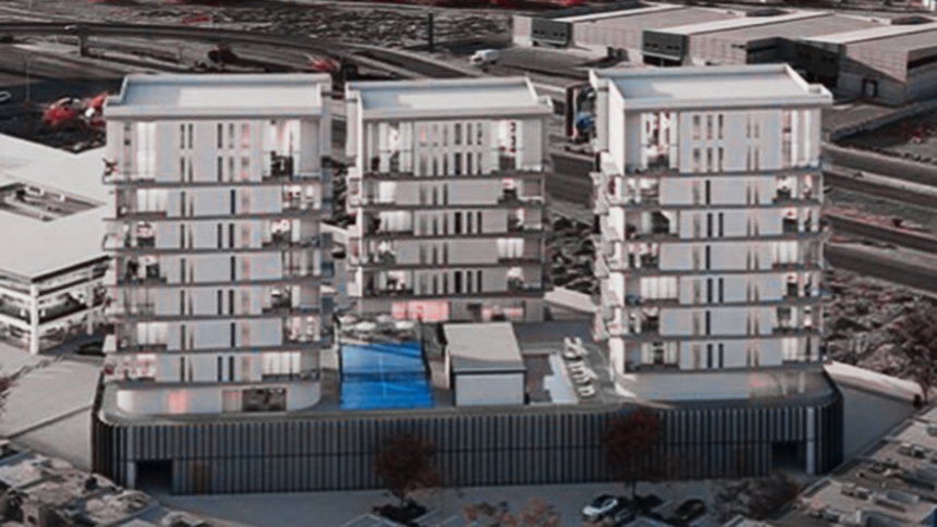 Ceremonia de colocación de la primera piedra del complejo Distrito Norte Latitud 31, un desarrollo de usos mixtos que comenzará a construirse en el suroriente de Ciudad Juárez.