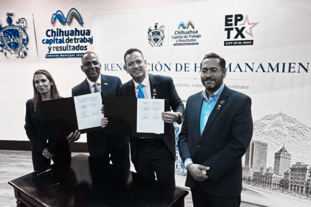 Alcaldes de Chihuahua y El Paso firman convenio de hermanamiento para fortalecer la colaboración binacional y la relación con Ciudad Juárez