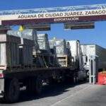 Aduana de Ciudad Juárez, Chihuahua, principal punto de salida de mercancías por carretera, que concentró la mayor parte del valor de las exportaciones registradas en el estado durante agosto de 2026.